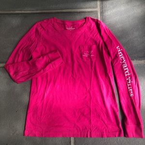Vineyard vines hot pink long sleeve shirt